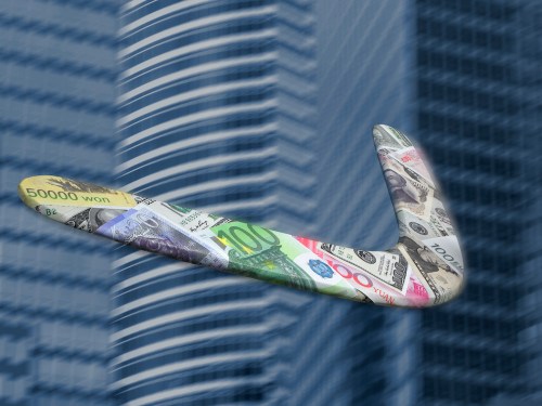 International Currency Boomerang on Citiscape