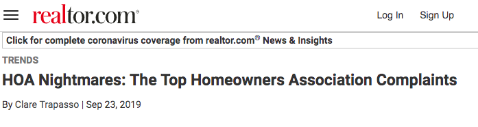 HOA nightmares on Realtor.com
