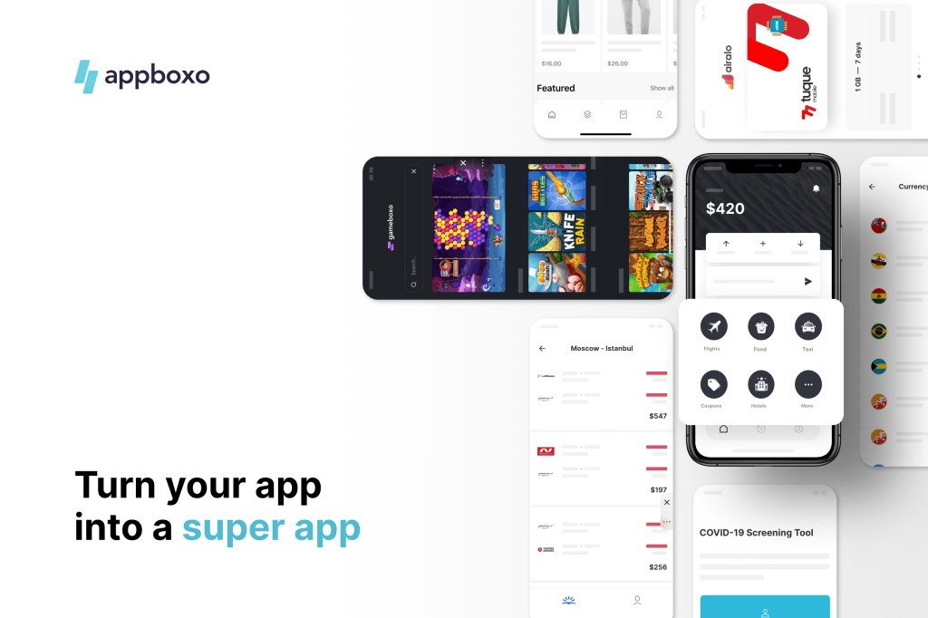 An image of Appboxo's mini-app ecosystem