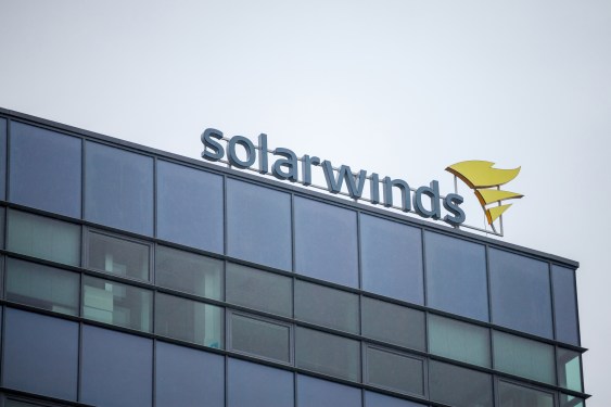 solarwinds logo on the roof of a building