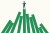 Young woman standing on top of tall green bar graph against white background