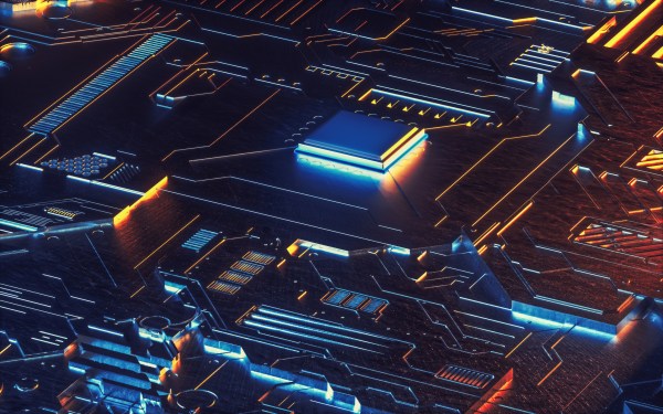 Abstract technological futuristic background, 3d rendering
