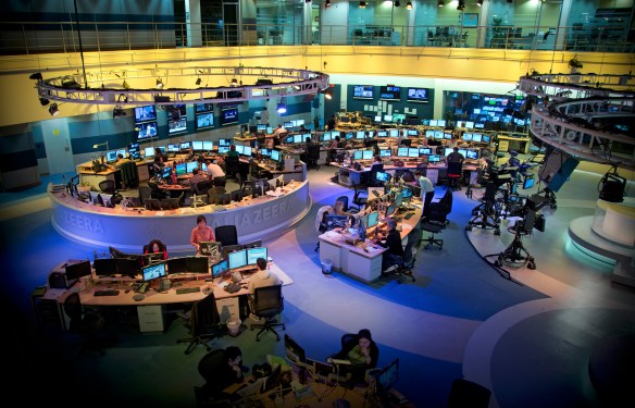 Al Jazeera's newsroom in Doha, Qatar.