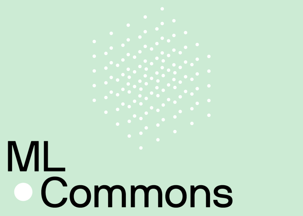 MLCommons logo with a cube made of dots