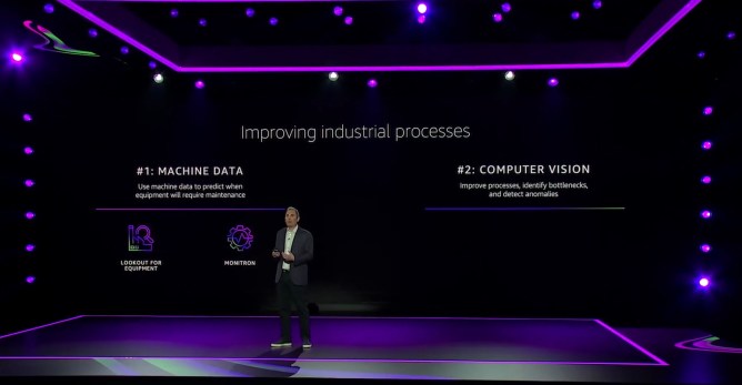 Andy Jassy on stage at AWS re:Invent 2020