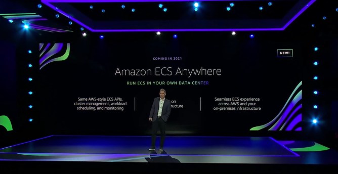 AWS re:Invent. Andy Jassy delivers info about ECS Anywhere