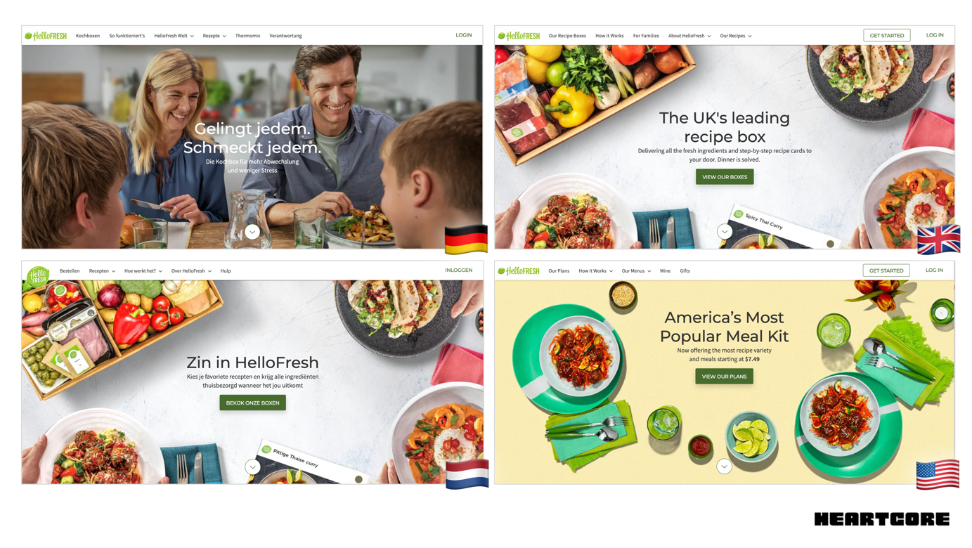 localized pages for HelloFresh