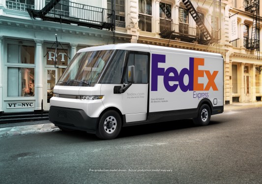 BrightDrop GM electric van Fedex