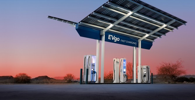 EVgo electric charging station.