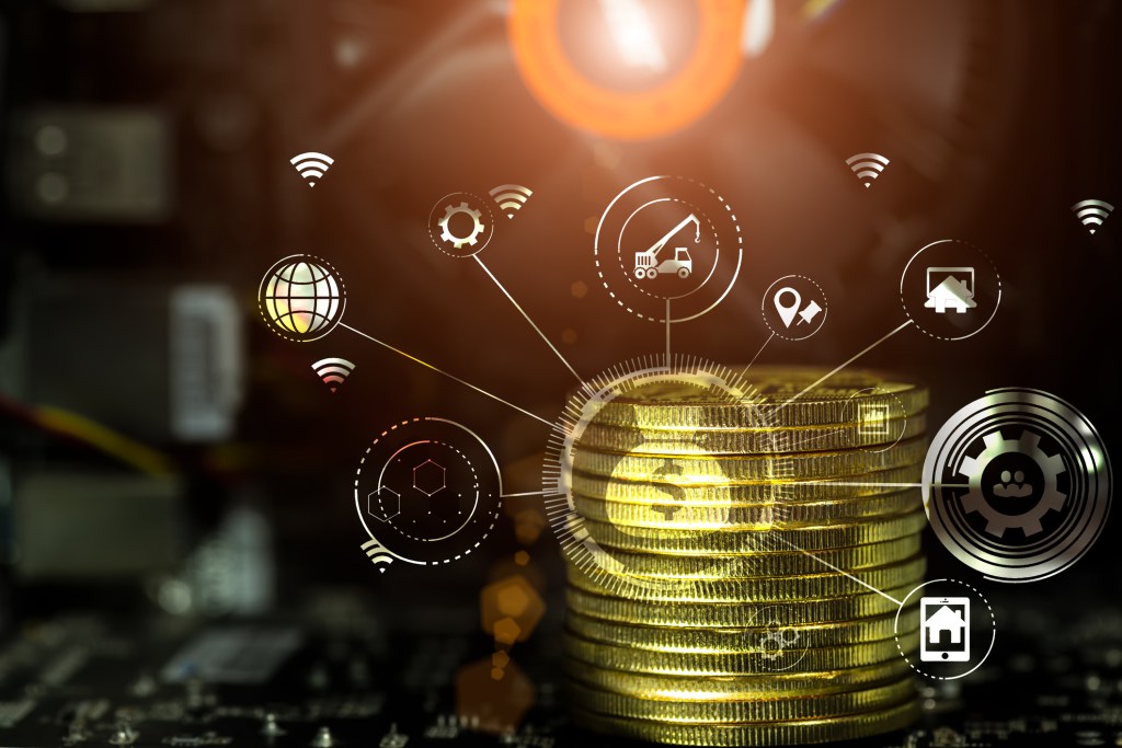 Digital concept illustration representing cryptocurrency exchanges