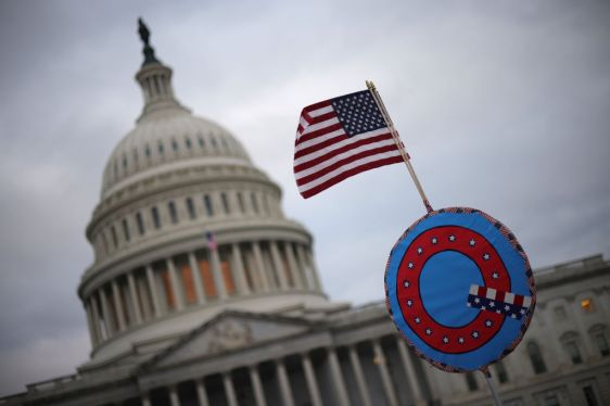 QAnon sign at US Capitol