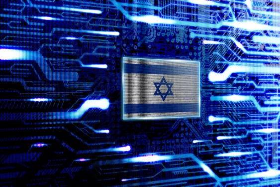 Israel, Jerusalem national official state flag in a computer technological world