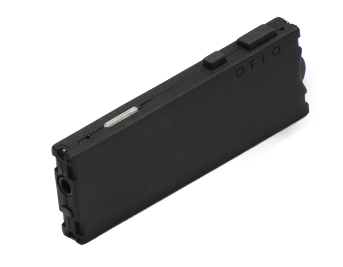 A product shot of OFLO walkie talkie