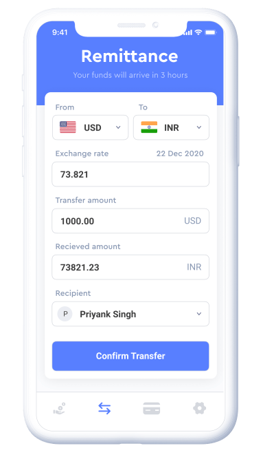 Stilt's money transfer feature