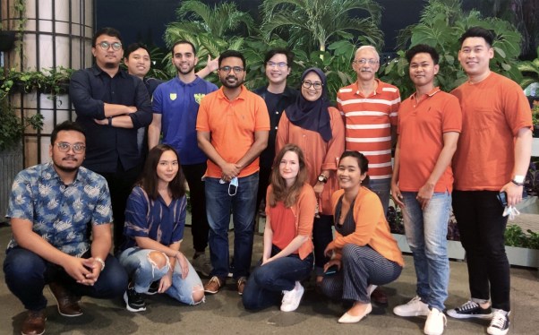 A team photo of GajiGesa, a fintech startup in Indonesia that works with underbanked people