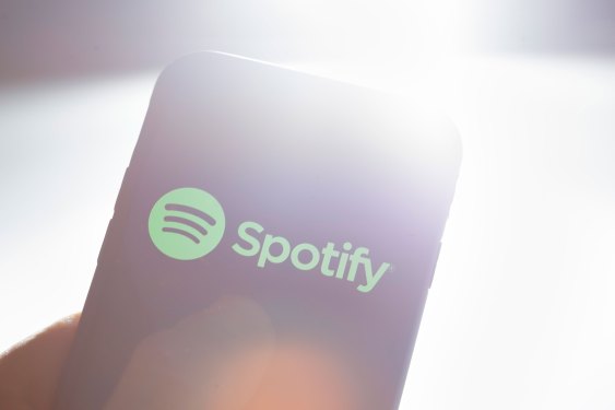 Spotify logo on a phone