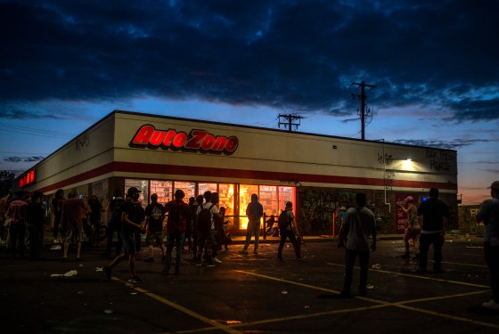 The AutoZone store set on fire, during the Minneapolis protests, which police say was the catalyst for violence.