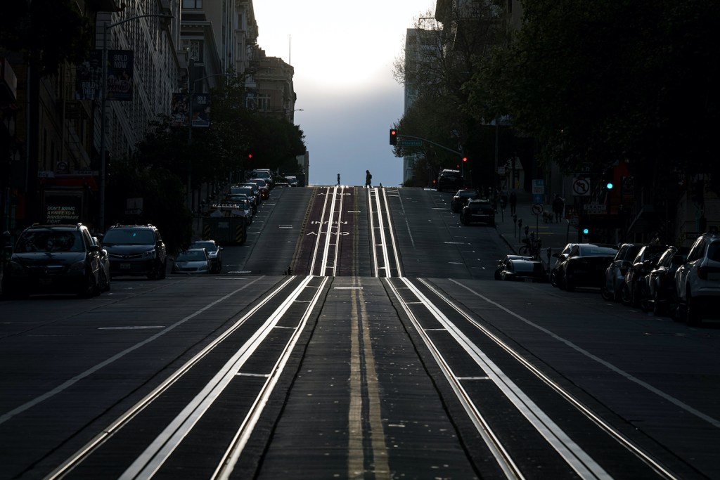 An empty street in San Francisco, U.S. Photographer: David Paul Morris/Bloomberg