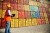 Commercial docks worker examining containers