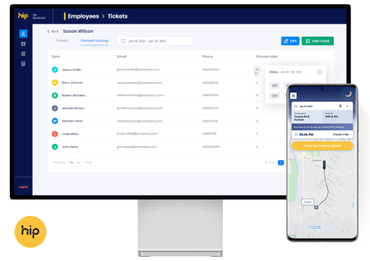 Hip commuter contract tracing app