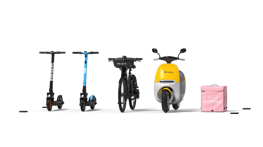 Helbiz devices... scooters, e-bike