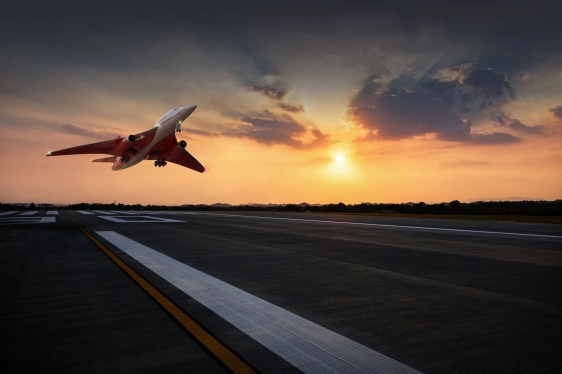 A render of Aerion's future supersonic passenger jet.