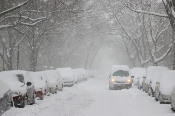 parking street snow