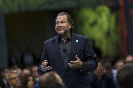 Marc Benioff, chairman and CEO at Salesforce at Dreamforce in San Francisco in 2019.