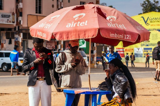 people under an airtel africa umbrella