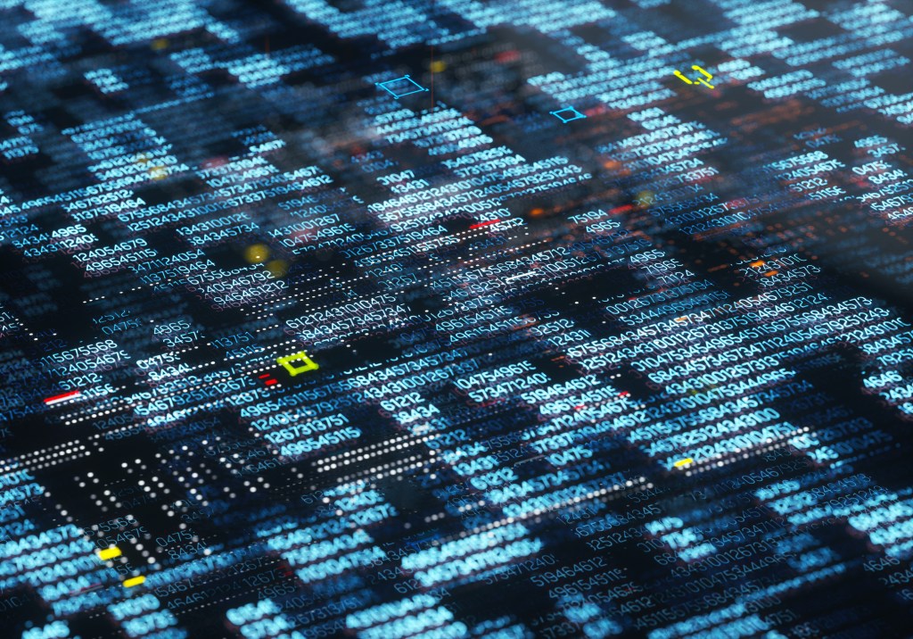 Digital generated image of data.