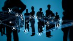 Human network concept. Worldwide business. Human resources.