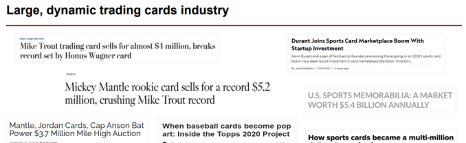 Segment of slide from Topps investor presentation
