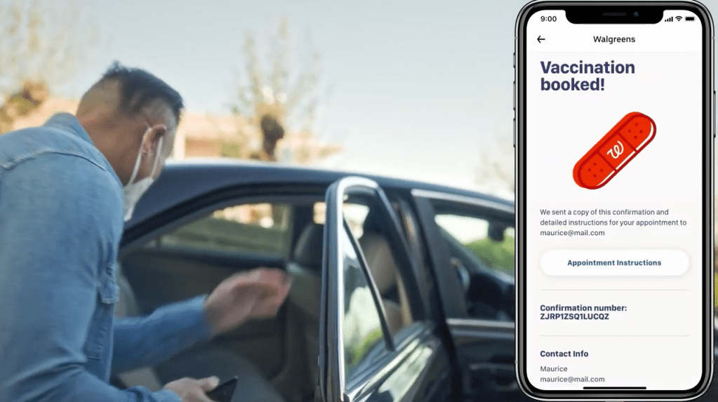 Uber vaccine booking