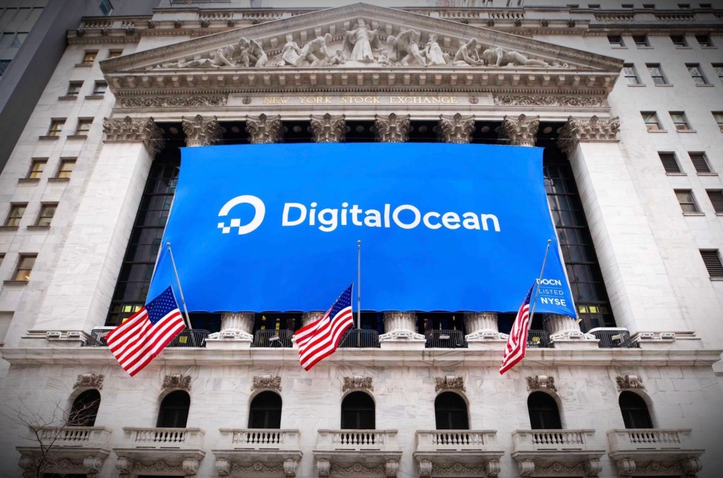 DigitalOcean banner at New York Stock Exchange
