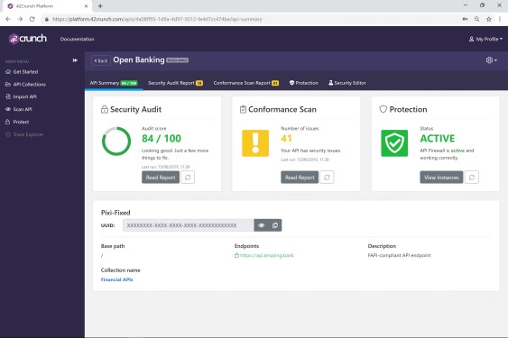 42Crunch dashboard
