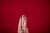 Close-Up Of Hand Showing Number 3 Against Red Background