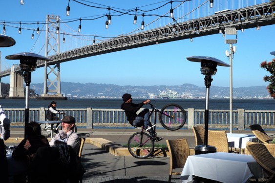 People enjoy their leisure time by the sea in San Francisco Bay Area, California, the United States, May 25, 2021. (Photo by Wu Xiaoling/Xinhua via Getty Images)