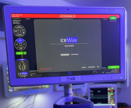 An iCEWav bedside monitor panel