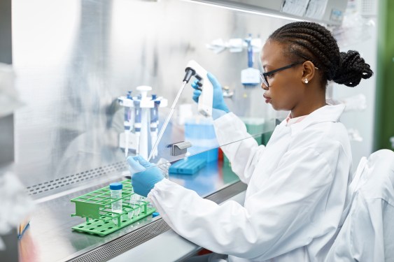 woman working in lab