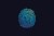 Blue fingerprint illustration on black background