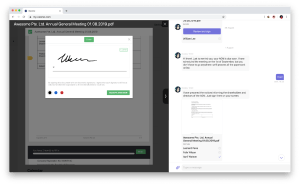 A screenshot from Osome's corporate services app