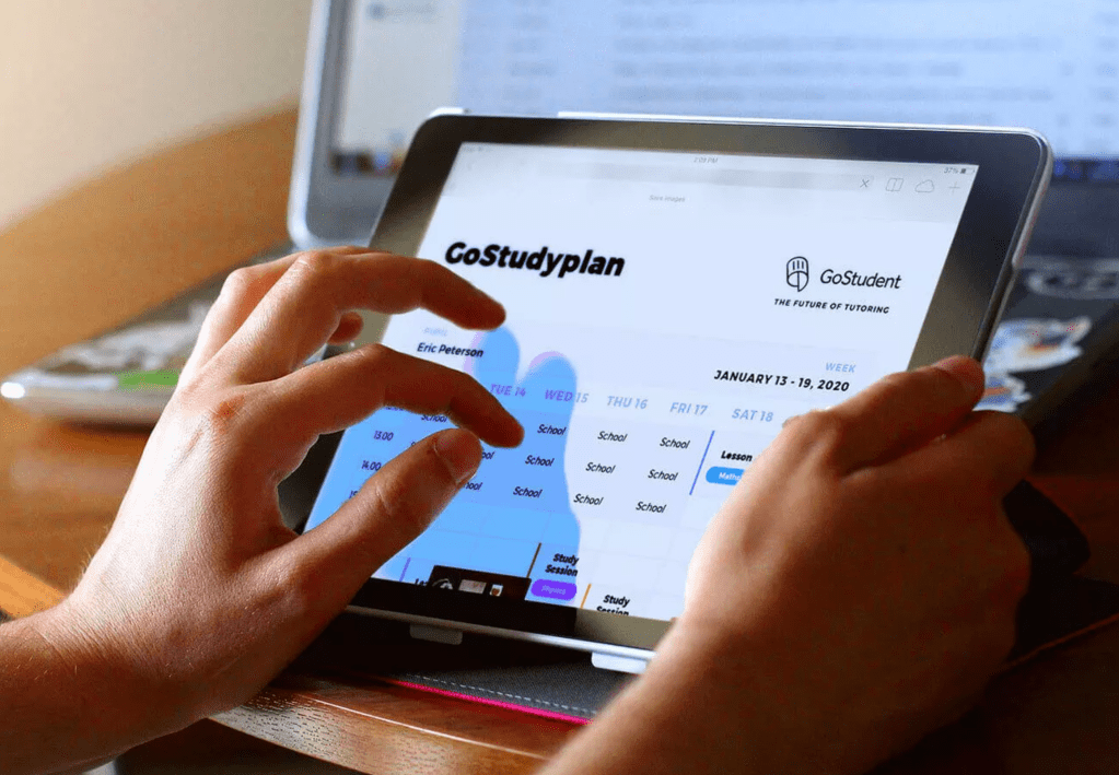 GoStudent app on tablet