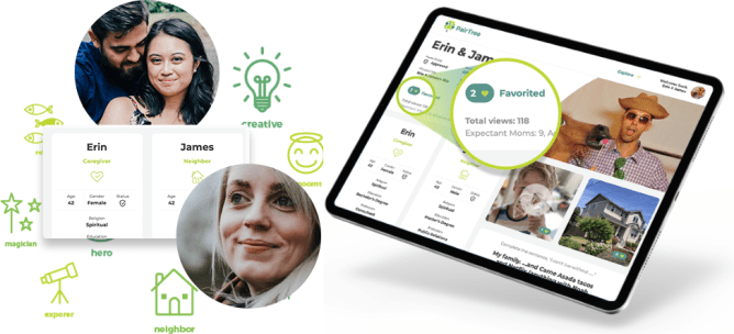 An online adoption matching process seen on a tablet.