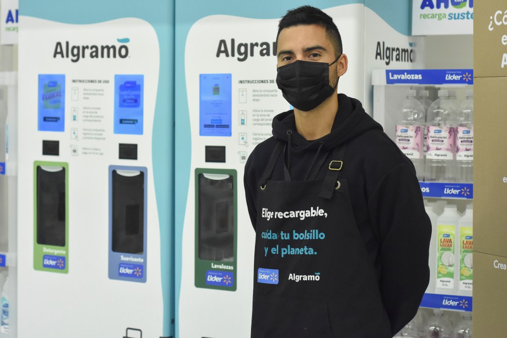 An Algramo refilling station at a Walmart.