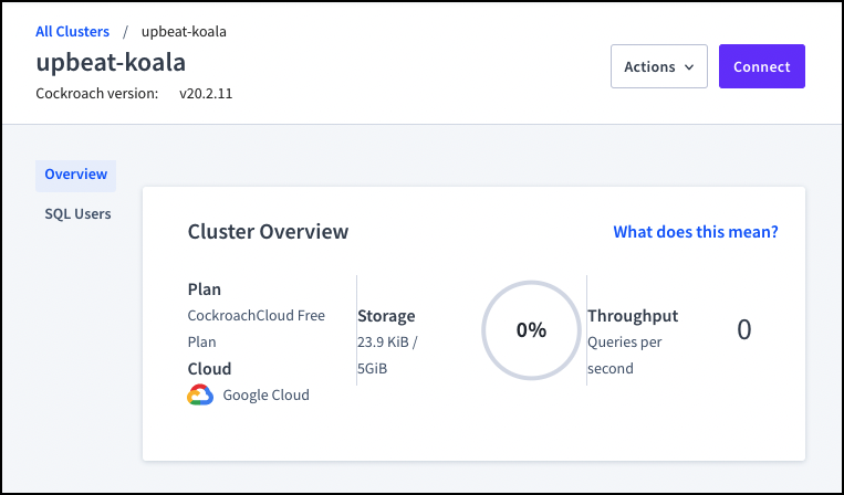 Any developer can have an instance of a CockroachDB cluster running for free on CockroachCloud.