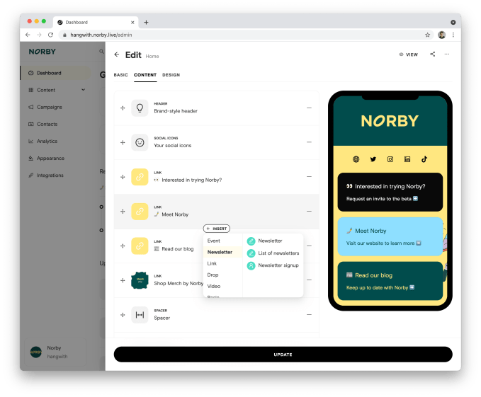 Norby platform
