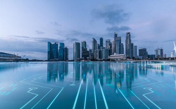 futuristic RENDITION of Singapore