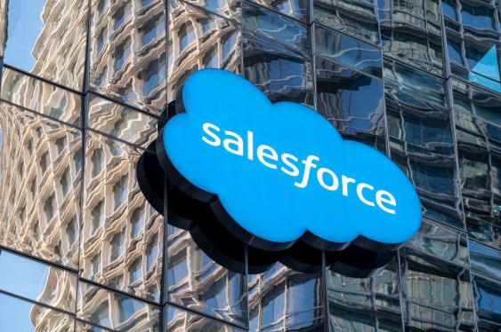 Signage on a Saleforce office building in San Francisco, California.