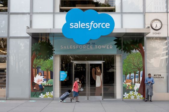 The Salesforce building near Bryant Park in New York City