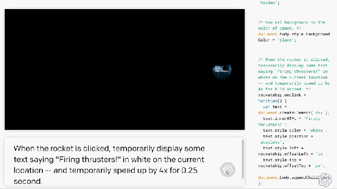 OpenAI's Codex AI turns plain english instructions into code.